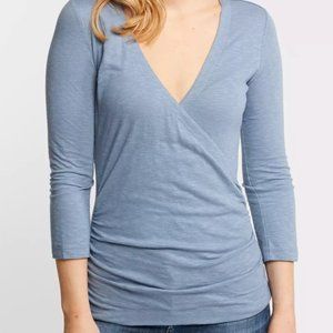 Fat Face Sadie 3/4 Sleeve Wrap Top, size 2